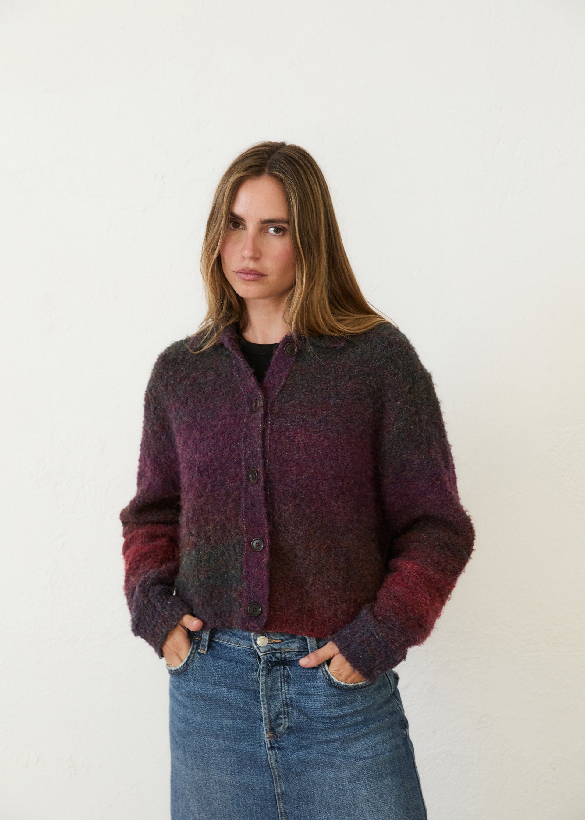 MIM Chaqueta Chaqueta Oli Burdeos