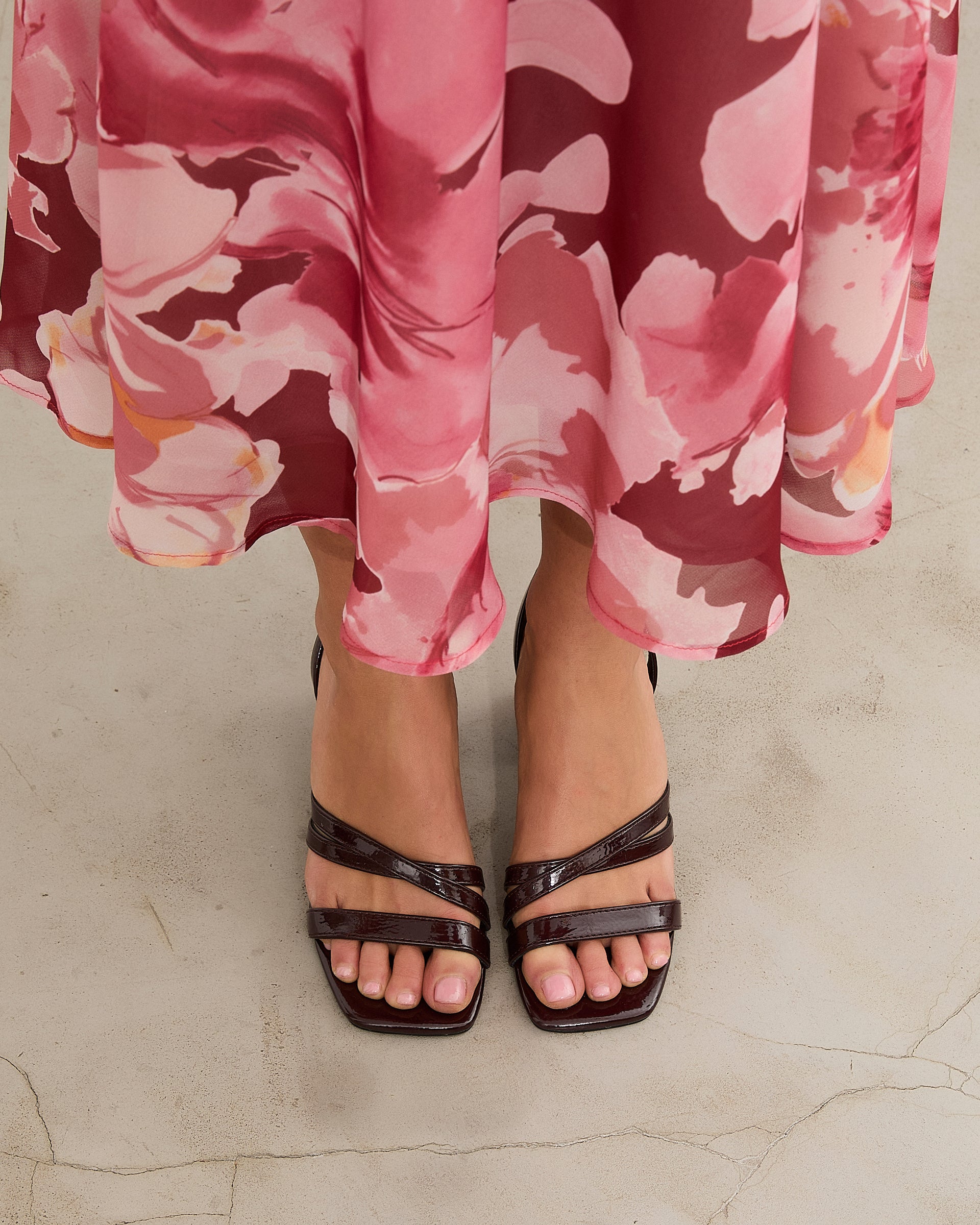 MIM Sandalia de tacón Cloe Burdeos