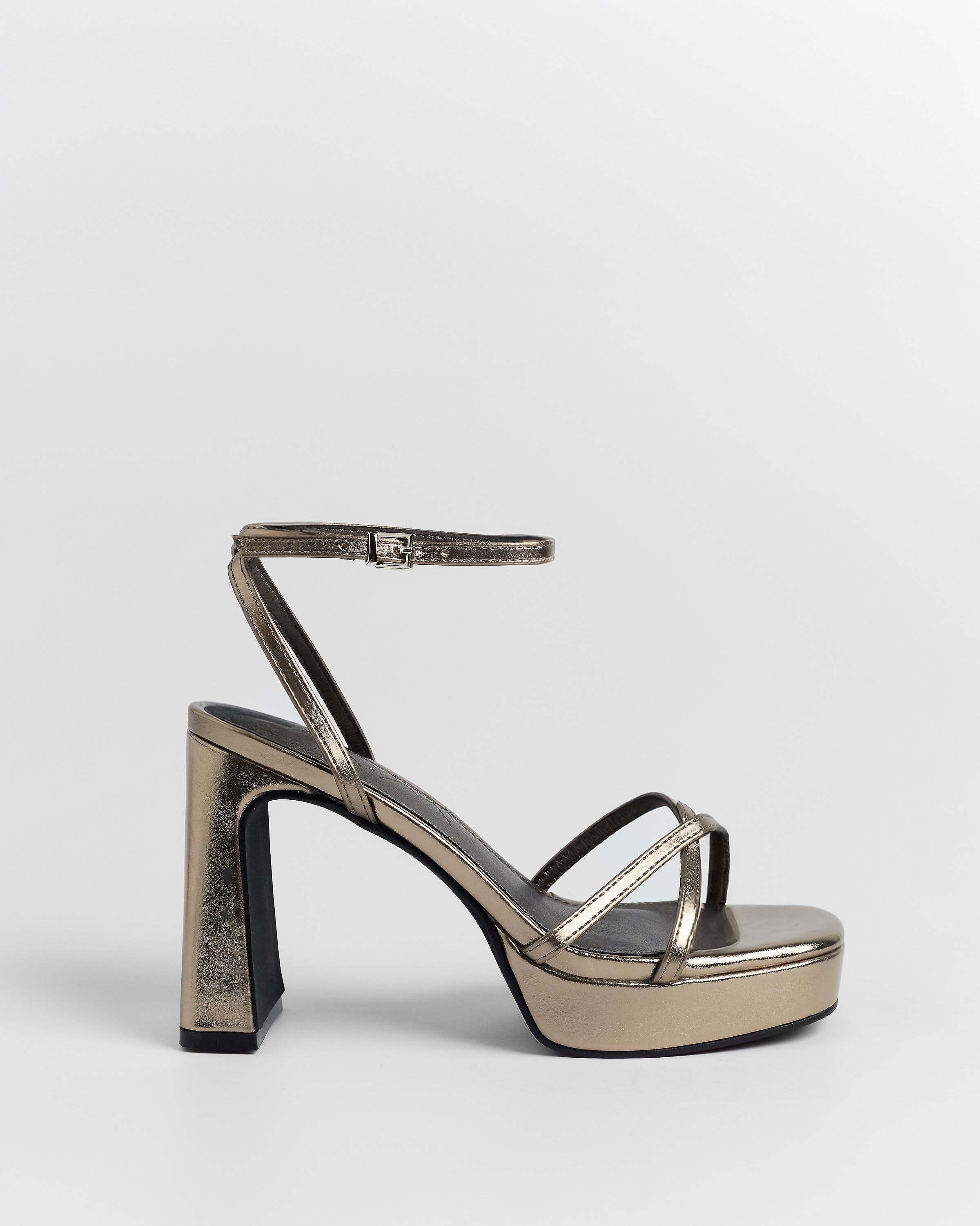 MIM Sandalia de tacón GRETA METALIZADO