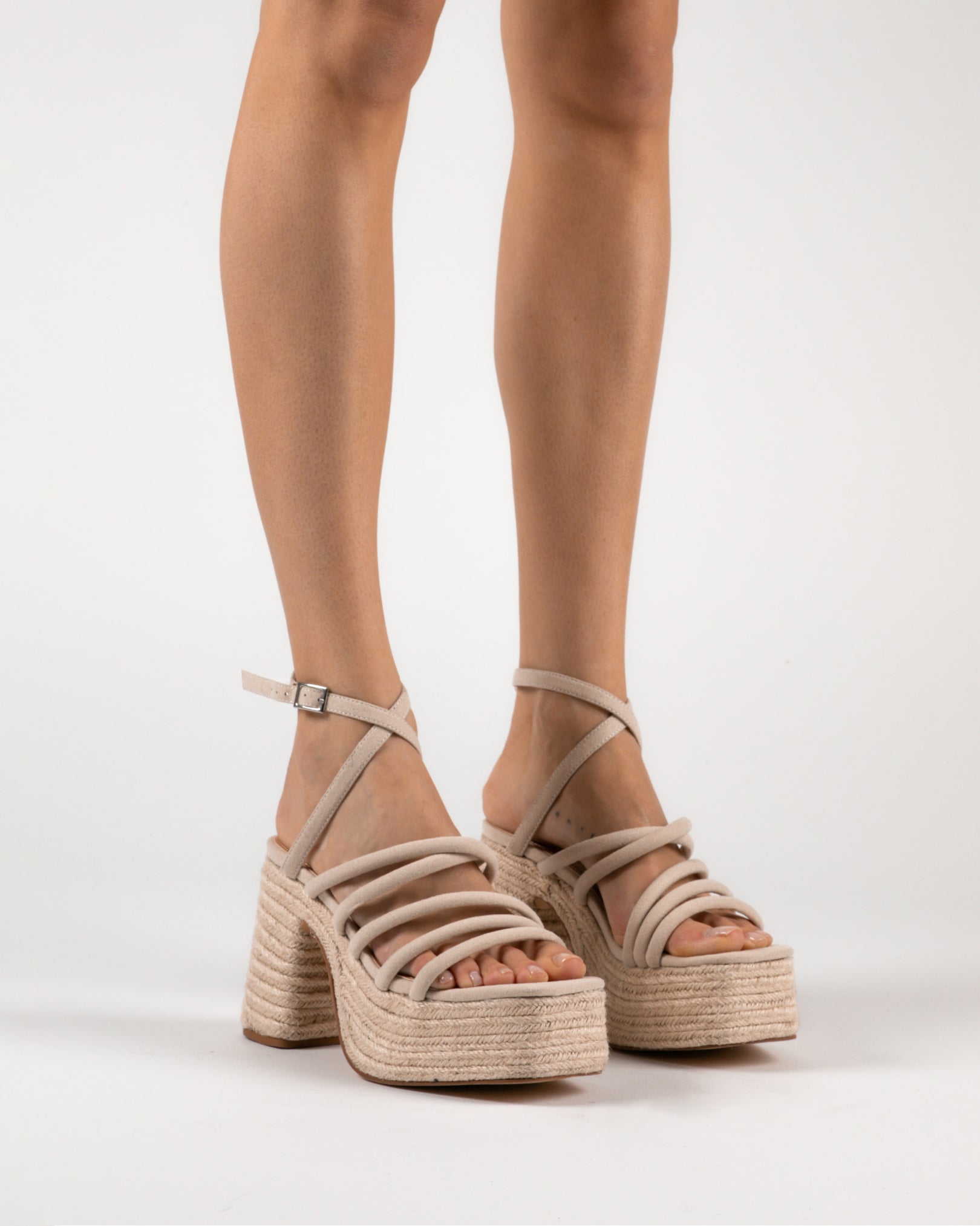 MIM Sandalia de tacón JAY ECRU