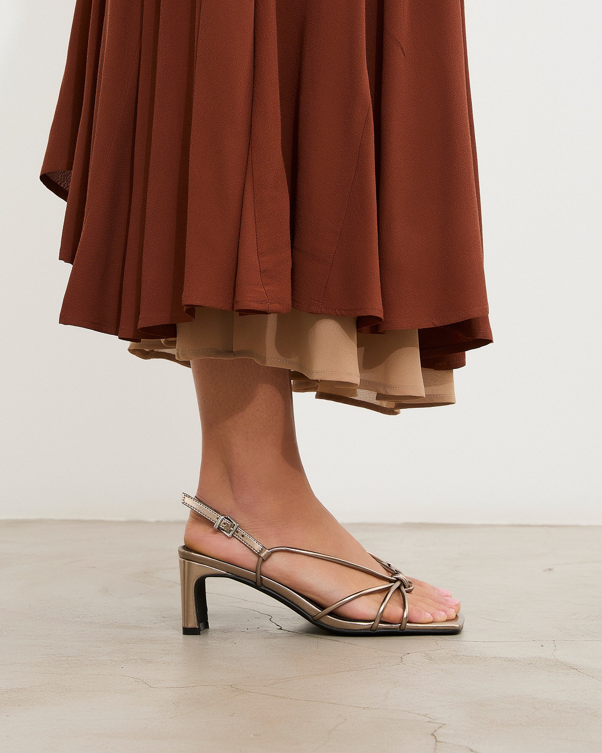 MIM Sandalia de tacón Merci Metalizado