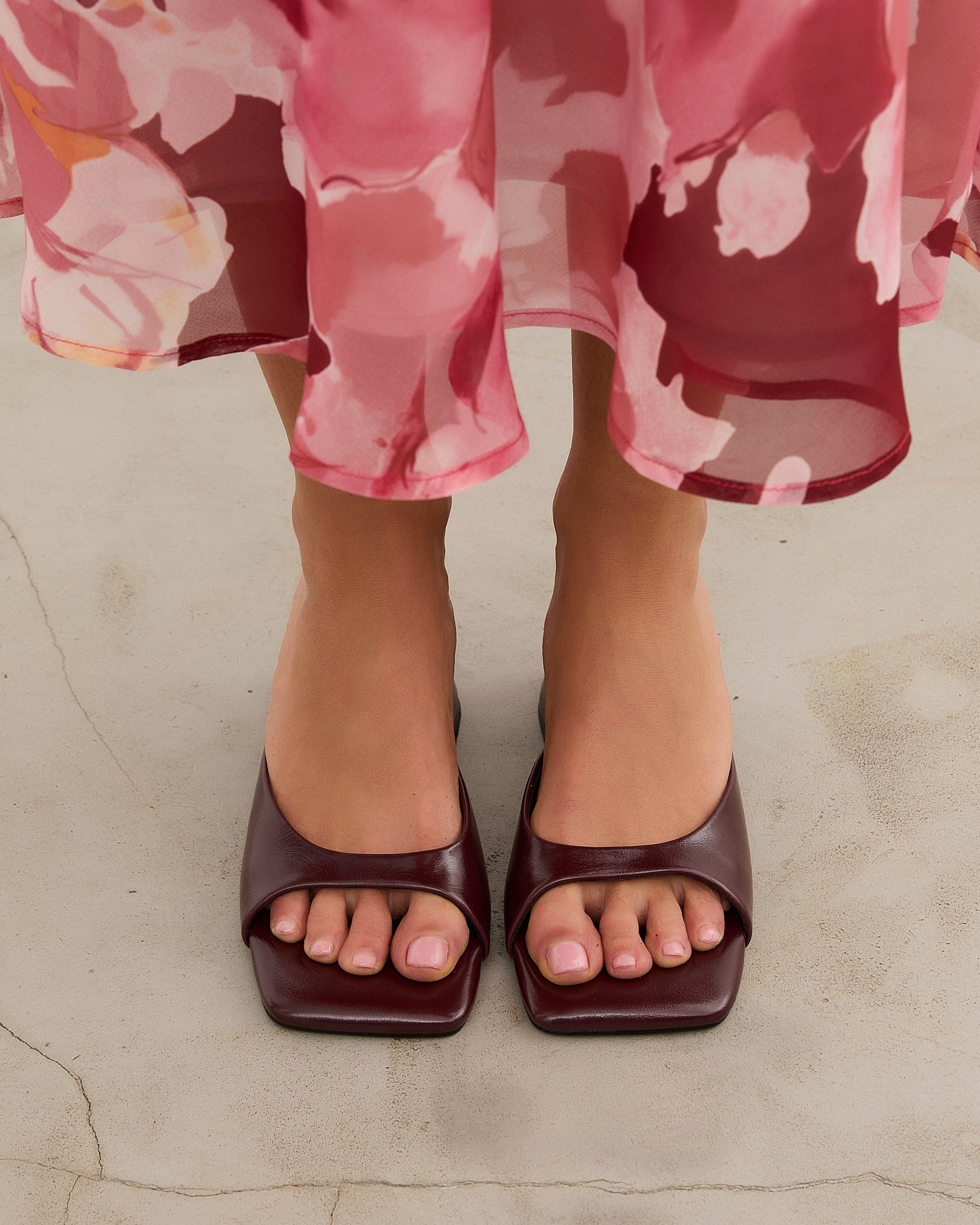 MIM Sandalia de tacón Murfy Burdeos