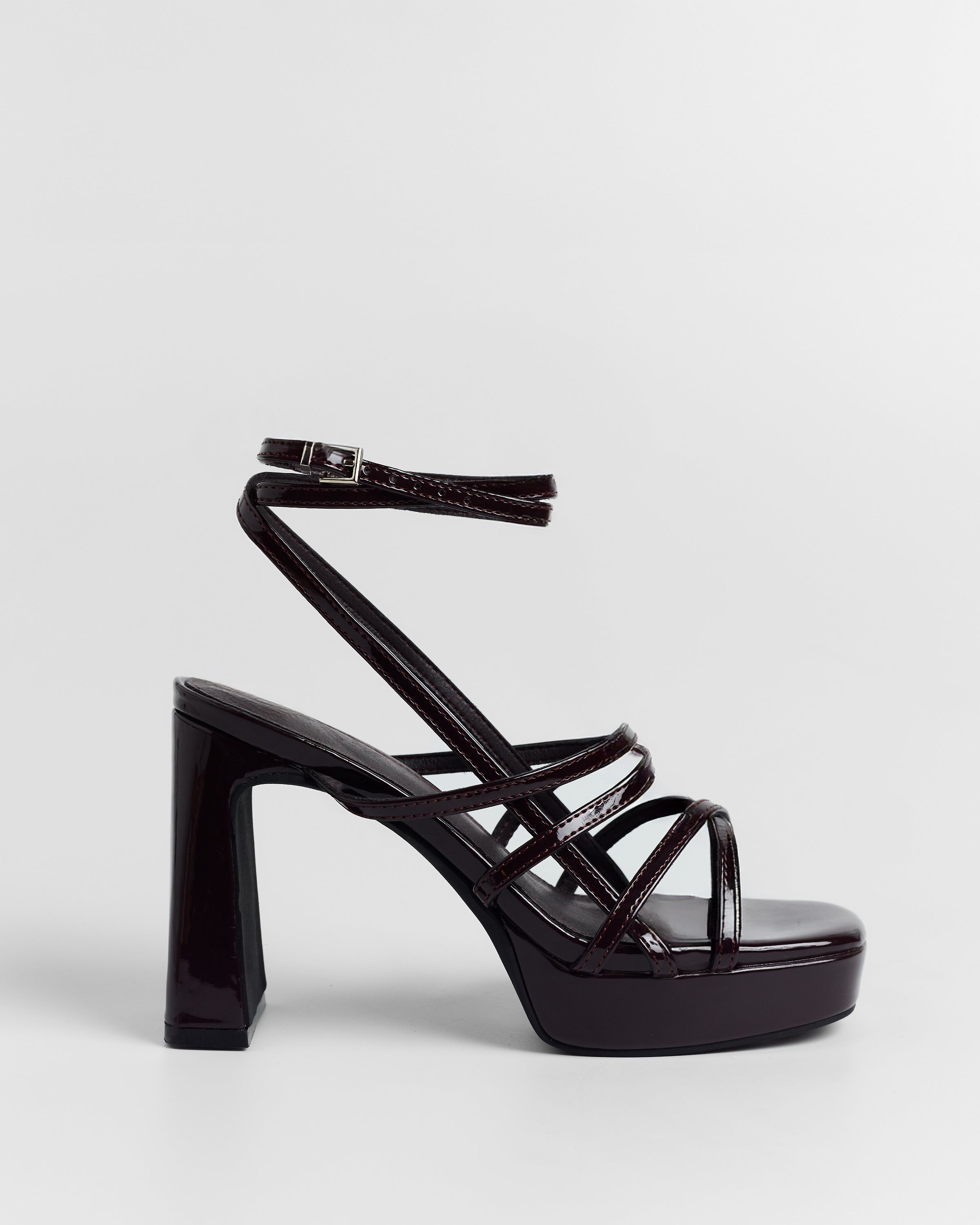 MIM Sandalia de tacón Nori Burdeos