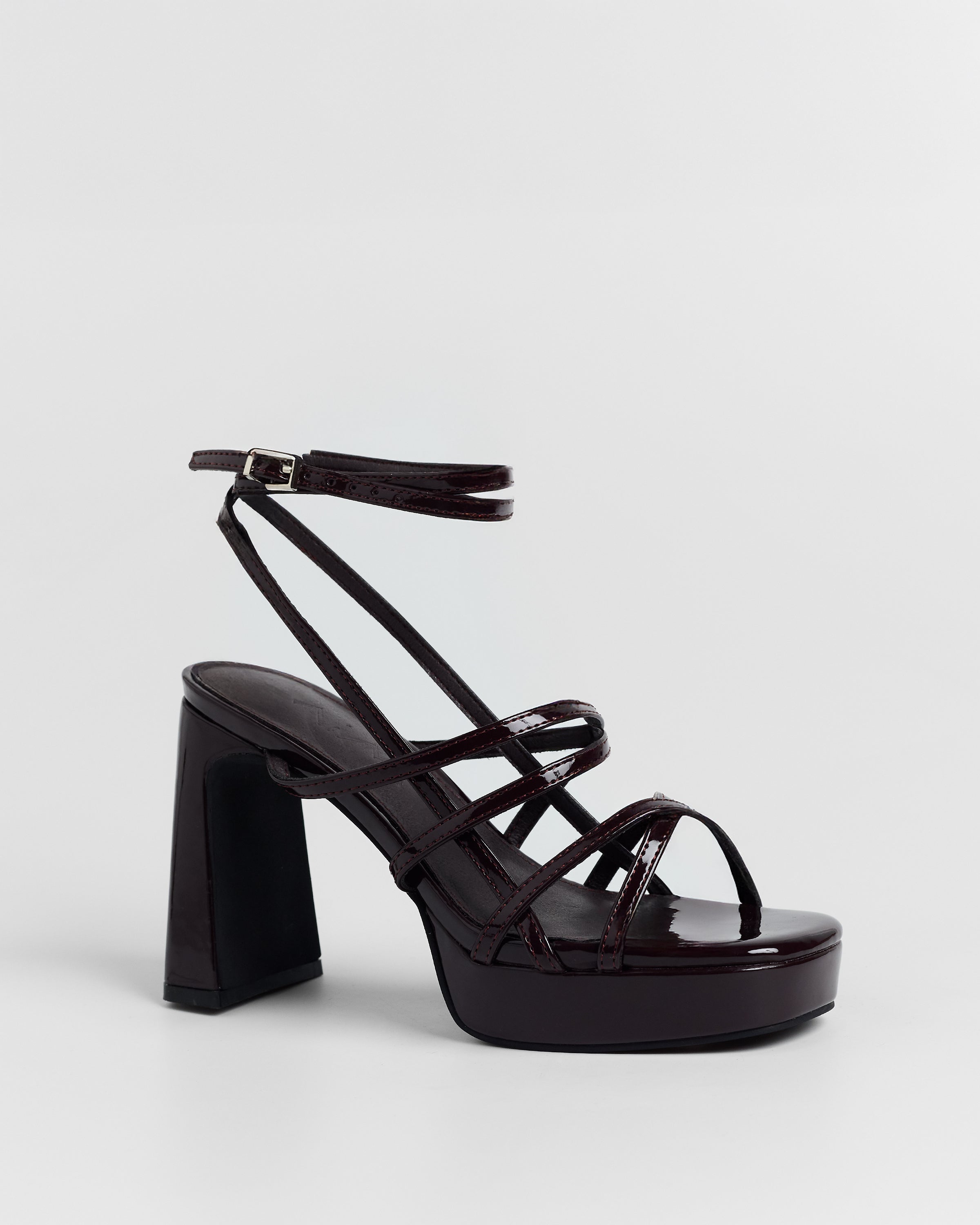 MIM Sandalia de tacón Nori Burdeos