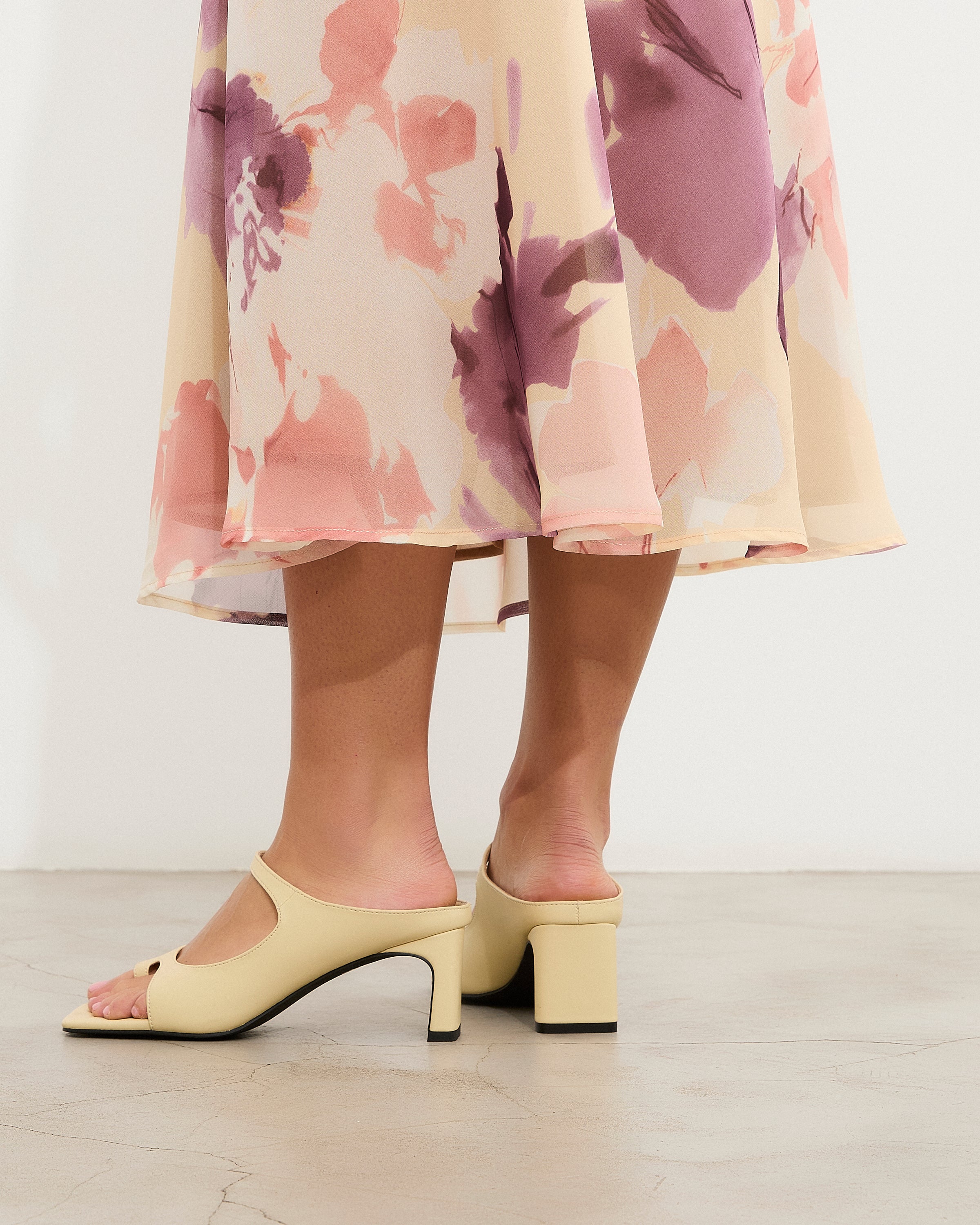 MIM Sandalia de tacón Ness Amarillo