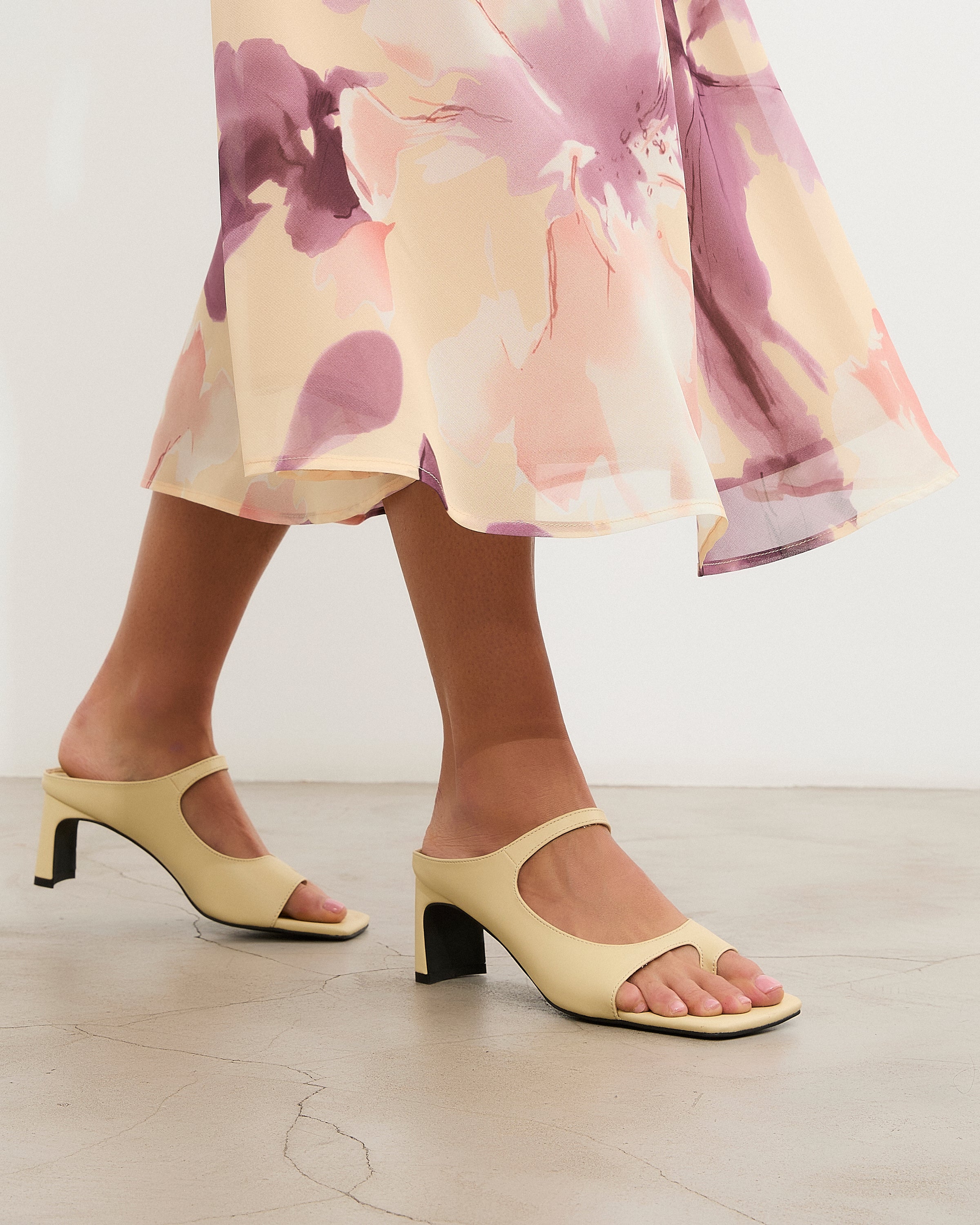 MIM Sandalia de tacón Ness Amarillo